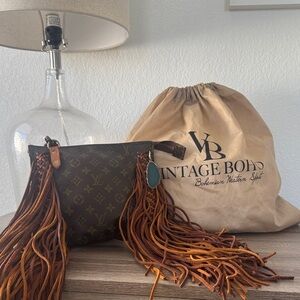 Refurbished Louis Vuitton Brown Fringe Crossbody